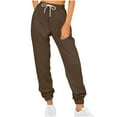 thumbnail image 1 of Annhoo Sweatpants Women Plus Size Casual Drawstring High Waisted Pants Baggy Solid Color Cinch Bottom Joggers, 1 of 8