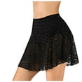 thumbnail image 1 of Annhoo Swim Skirts for Women Summer High Waisted Skirt with Build-In Brief Trendy Hollow out Swimsuits Shorts, 1 of 3
