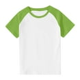 thumbnail image 1 of Annhoo T Shirts for Girls Crew Neck Color Block Short Sleeve Blouses Summer Fashion Cute Basic Tops 3-14 Years, 1 of 9