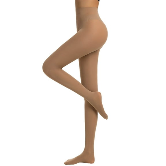 Annhoo Tights for Women Seamless High Waisted Translucent Footed Pantyhose Solid Color Soft Butt Lifting Leggings