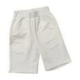thumbnail image 1 of Annhoo Toddler Baby Boys Girl's Shorts Summer Cotton Elastic Waist Bottom Shorts Casual Loose Short Pants with Pockets, 1 of 3