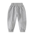 thumbnail image 1 of Annhoo Toddler Boy Girl Cotton Elastic Sweatpants Fashion Cinch Bottom Joggers Casual Sports Pants with Pockets, 1 of 2