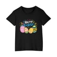 thumbnail image 1 of Annhoo Toddler Easter Tops Unisex Cotton Crewneck Print Graphic Boys Girls Short Sleeve Shirts Casual Clothes, 1 of 8