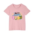 thumbnail image 1 of Annhoo Toddler Easter Tops Unisex Cotton Crewneck Print Graphic Boys Girls Short Sleeve Shirts Casual Clothes, 1 of 8