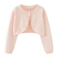 thumbnail image 1 of Annhoo Toddler Girl's Cardigan Tops 18M-14Y Button Long Sleeve Solid Color Knit Ruffle Trim Shirts Cute Kids Baby Sweaters, 1 of 8