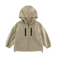 thumbnail image 1 of Annhoo Toddler Unisex Rain Jacket Zipper Long Sleeve Hooded Windbreaker Waterproof Outdoor Casual Kids Baby Coats 3-9 Years, 1 of 7
