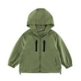 thumbnail image 1 of Annhoo Toddler Unisex Rain Jacket Zipper Long Sleeve Hooded Windbreaker Waterproof Outdoor Casual Kids Baby Coats 3-9 Years, 1 of 7