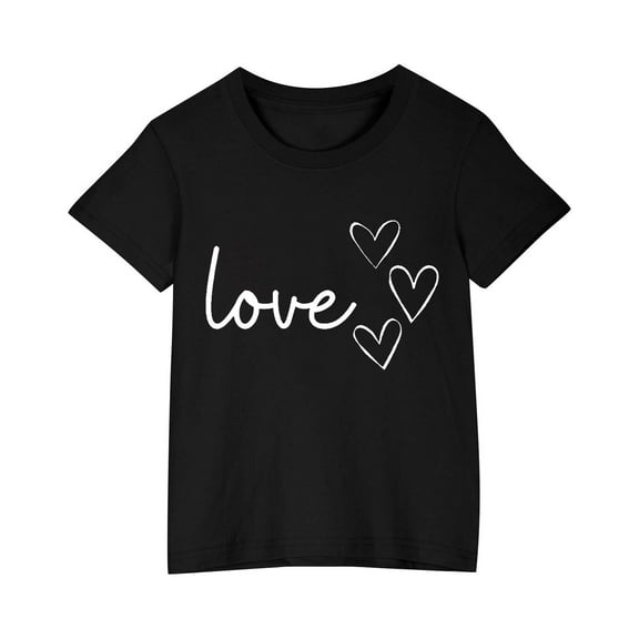 Annhoo Unisex Valentines Day Tops Print Graphic Short Sleeve Loose Casual Crewneck Shirts Fashion Clothes