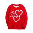 thumbnail image 1 of Annhoo Valentines Day Tops for Gilr Boy Crewneck Print Graphic Pullover Long Sleeve Shirts Fashion Casual Clothes, 1 of 7