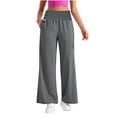 thumbnail image 1 of Annhoo Wide Leg Pants Woman Casual Elastic High Waisted Smocked Palazzo Pants Lightweight Loose Trousers with Pocket, 1 of 7