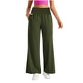 thumbnail image 1 of Annhoo Wide Leg Pants Woman Casual Elastic High Waisted Smocked Palazzo Pants Lightweight Loose Trousers with Pocket, 1 of 7