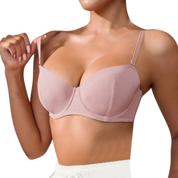 Annhoo Wireless Bras for Women Basic Solid Color Adjustable Strap Everyday Bras Comfort No Underwire Push up Bras