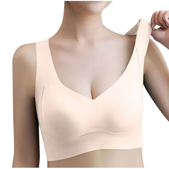 Annhoo Wireless Bras for Women Seamless Full Coverage Liftup Underwear Plus Size Racerback Supportive Bralettes
