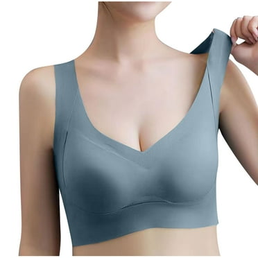 Annhoo Wireless Bras for Women Seamless Full Coverage Liftup Underwear Plus Size Racerback Supportive Bralettes