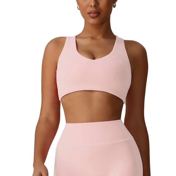 Annhoo Wireless Bras for Women Solid Color High Support Stretchable Lightweight Sport Brassiere Running Clothes