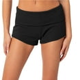 thumbnail image 1 of Annhoo Women Low Waist Base Shorts Fashion Fold over Skinny Pajamas Shorts Summer Casual Pj Bottom Sleep Shorts, 1 of 5