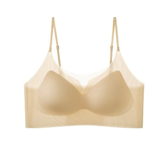 Annhoo Women's Backless Bras Spaghetti Adjustable Straps Seamless Wireless Push up Supportive Bralettes Everyday Bras