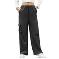 thumbnail image 1 of Annhoo Women's Cargo Pants Casual Elastic High Waist Straight Leg Trousers Outdoors Sports Pants with Multi Pockets, 1 of 8