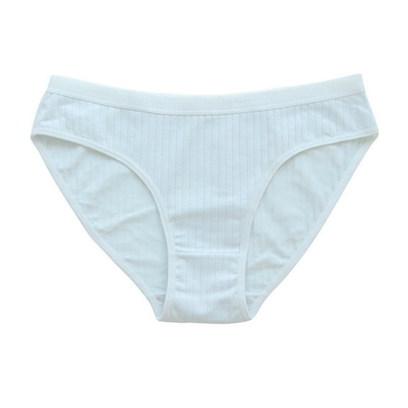 Annhoo Women's Cotton Panties Low-Rise Stretchy Breathable Briefs Casual Solid Color Everyday Underwear