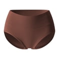 thumbnail image 1 of Annhoo Women's Cotton Panties Solid Color Seamless Underpant High Elastic Waist Comfy Briefs Shaping Boyshorts, 1 of 2