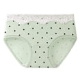 thumbnail image 1 of Annhoo Women's Cotton Panties Spots Printing Elastic Underpants Cute Lace Trim Underwear Breathable Comfy Briefs, 1 of 5