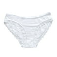 thumbnail image 1 of Annhoo Women's Panties Lace Trim Mid Waisted Cotton Underwear Casual Comfort Solid Color Everyday Briefs, 1 of 3