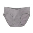 thumbnail image 1 of Annhoo Women's Panties Plus Size Maternity V Crossover Low-Rise Cotton Briefs Full Coverage Breathable Underwear, 1 of 2
