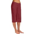 thumbnail image 1 of Annhoo Women's Plus Size Cotton Linen Capri Pants Lightweight Drawstring Straight Leg Pants Ladies Casual Loose Trousers, 1 of 8