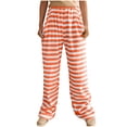 thumbnail image 1 of Annhoo Women's Plush Pajama Pants Winter Comfy Warm High Waisted Striped Fleece Trousers Soft Straight Leg Pants, 1 of 5