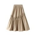thumbnail image 1 of Annhoo Women's Skirts Elastic High Waisted Summer Casual Pleated A-Line Skirts Comfy Flowy Vacation Skirt, 1 of 7