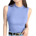 thumbnail image 1 of Annhoo Women's Summer Sleeveless Tops Crew Neck Comfy Cami Tees Casual Soft Beach Vacation Tank Tunics, 1 of 9