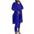 thumbnail image 1 of Annhoo Women's Workout 2 Piece Outfits Short Sleeve V Neck Side Split Tunic Tops and Yoga Leggings Sets Tracksuit, 1 of 1