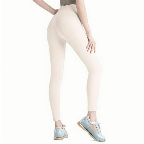 Annhoo Women's Workout Pants Solid Color Butt Lift Sports High Waist Leggings Elastic Athletic Casual Yoga Pants Trousers