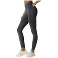 thumbnail image 1 of Annhoo Women's Yoga Pants High Waist Solid Color Athletic Leggings Trendy Running Activewear Clothes, 1 of 6