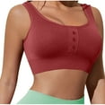 thumbnail image 1 of Annhoo Womens Bras High Support Breathable Solid Color Crewneck Stretchable Athletic Tank Tops Running Clothes, 1 of 5