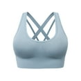 thumbnail image 1 of Annhoo Womens Bras Square Neck Solid Color Lightweight Quick Dry Yoga Activewear Comfortable Running Clothes, 1 of 8