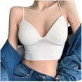 thumbnail image 1 of Annhoo Womens Cami Bras No Underwire Ribbed High Support Crop Tank Tops Bralettes Push up Camisole Underwear, 1 of 3