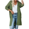 thumbnail image 1 of Annhoo Womens Cardigan Sweaters Fall Long Sleeve Mid-Length Outwear Ladies Trendy Open Front Soft Long Cardigans, 1 of 9