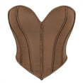 thumbnail image 1 of Annhoo Womens Corset Tops Strapless Push up Waist Bodyshaper Crop Tops Vintage Solid Color Boned Tube Tops, 1 of 2