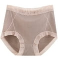 thumbnail image 1 of Annhoo Womens Cotton Panties Plus Size High Waist Lace Patchwork Briefs Casual Full Coverage Breathable Underwear, 1 of 4