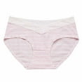 thumbnail image 1 of Annhoo Womens Cotton Panties Trendy V Crossover High Waisted Underwear Comfort Soft Full Coverage Briefs, 1 of 3
