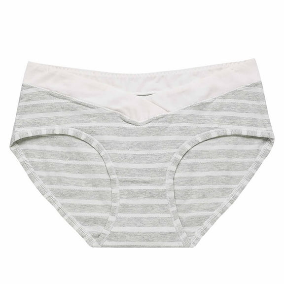 Annhoo Womens Cotton Panties Trendy V Crossover High Waisted Underwear Comfort Soft Full Coverage Briefs