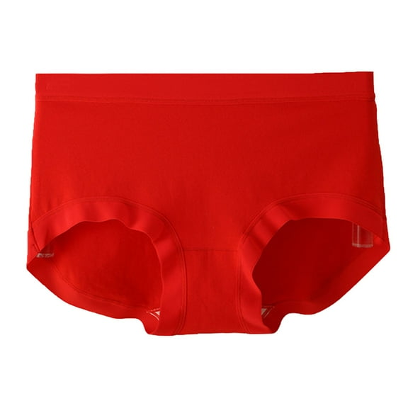 Annhoo Womens Cotton Underwear Seamless Mid Waist Leisure Briefs Comfy Breathable No Show Full Coverage Panties