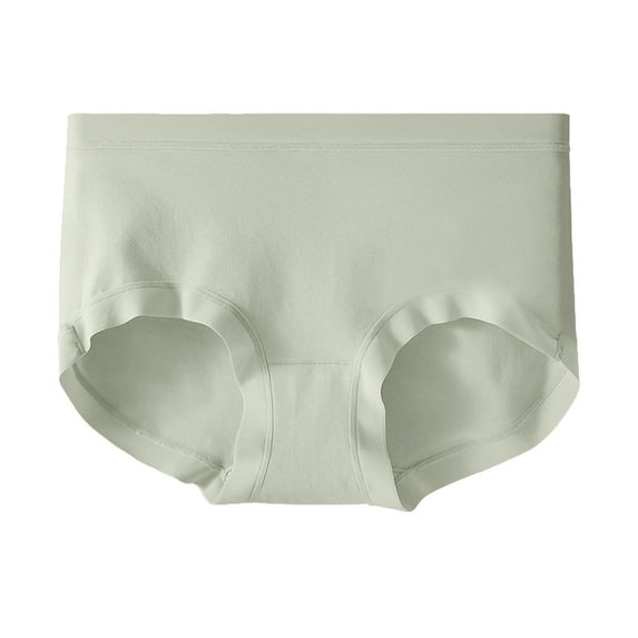 Annhoo Womens Cotton Underwear Seamless Mid Waist Leisure Briefs Comfy Breathable No Show Full Coverage Panties