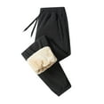 thumbnail image 1 of Annhoo Womens Fleece Lined Pants Cozy Thick Warm Drawstring Elastic Waist Fuzzy Trousers Winter Solid Color Homewear, 1 of 7