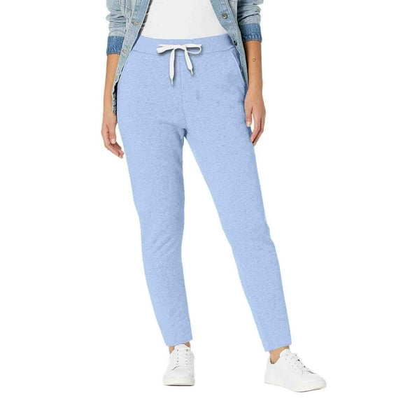 Annhoo Womens Fleece Lined Pants Winter Warm Comfy High Waisted Tapered Trousers Thick Solid Color Sports Leggings