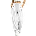 thumbnail image 1 of Annhoo Womens Joggers with Pockets Drawstring Elastic Waist Oversized Full Length Trousers Casual Workout Pants, 1 of 8