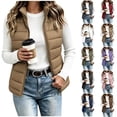 thumbnail image 1 of Annhoo Womens Lightweight Puffer Vest Zip up Sleeveless Quilted Vest Outerwear with Pocket for Layering Waistcoat, 1 of 7
