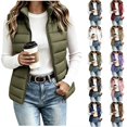 thumbnail image 1 of Annhoo Womens Lightweight Puffer Vest Zip up Sleeveless Quilted Vest Outerwear with Pocket for Layering Waistcoat, 1 of 7