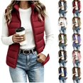 thumbnail image 1 of Annhoo Womens Lightweight Puffer Vest Zip up Sleeveless Quilted Vest Outerwear with Pocket for Layering Waistcoat, 1 of 7